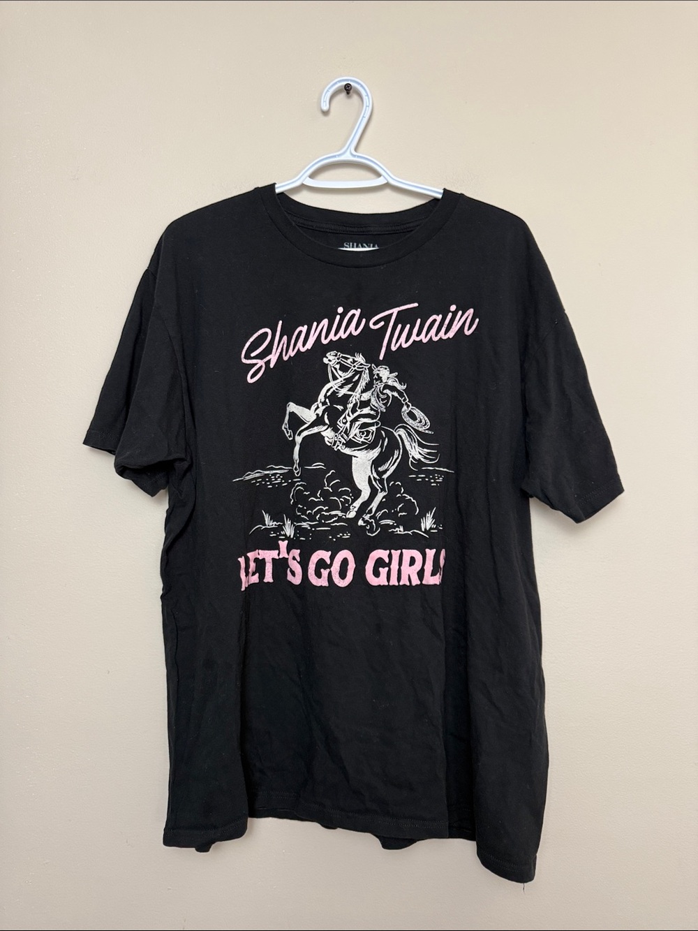 Shania Twain Black Graphic Tee - "Let's Go Girls" size XL